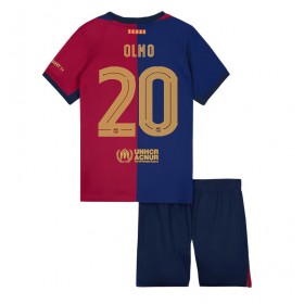 Barcelona Dani Olmo #20 Hjemme skjorte til barn 2024-25 Kortermet (+ korte bukser)